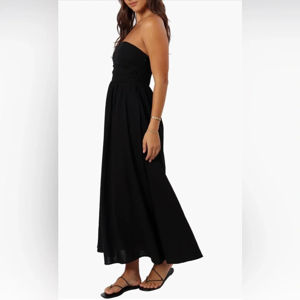 Petal & Pup Black Strapless Maxi Dress - Picture 5 of 7